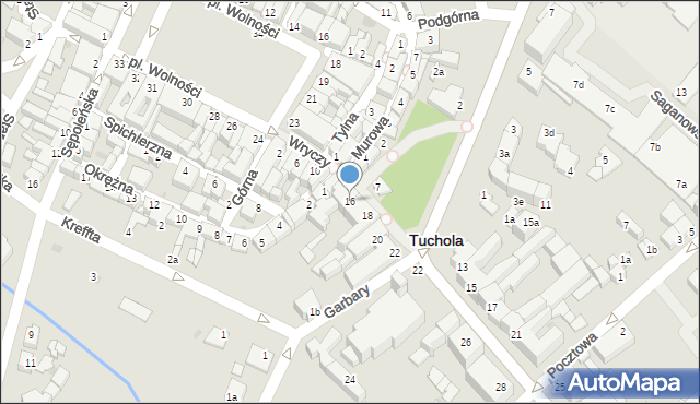 Tuchola, Wryczy Józefa, ks. ppłk., 16, mapa Tuchola