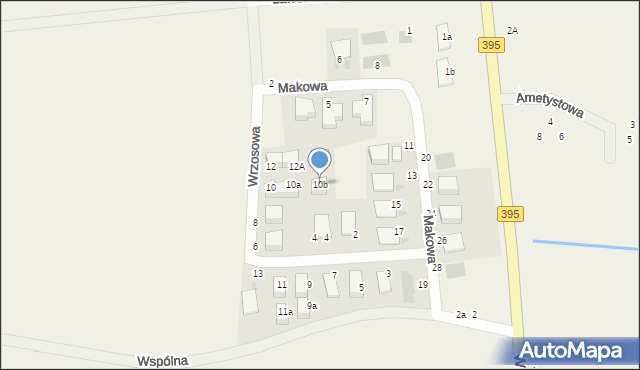 Turów, Wrzosowa, 10b, mapa Turów