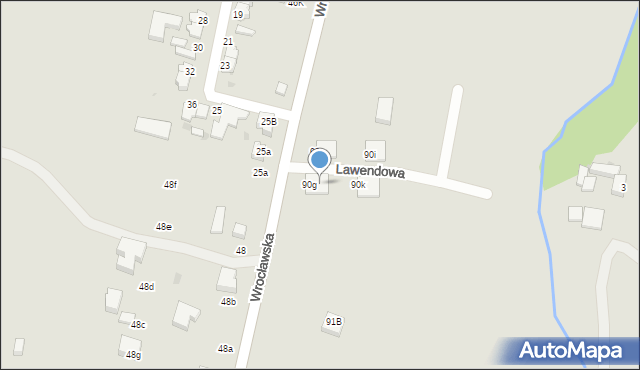 Twardogóra, Wrocławska, 90h, mapa Twardogóra