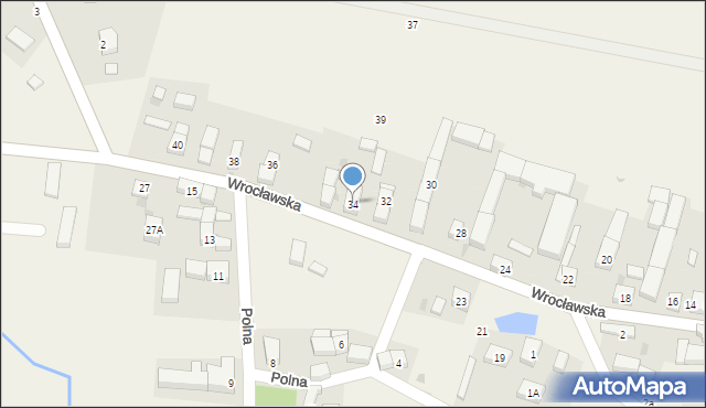 Tyniec nad Ślęzą, Wrocławska, 34, mapa Tyniec nad Ślęzą