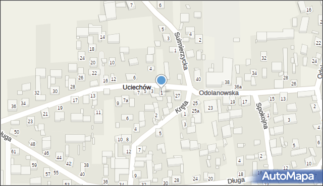 Uciechów, Wrocławska, 1, mapa Uciechów