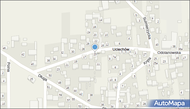 Uciechów, Wrocławska, 13, mapa Uciechów