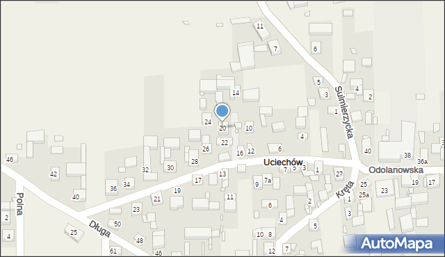 Uciechów, Wrocławska, 20, mapa Uciechów