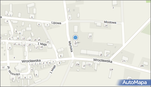 Uraz, Wrocławska, 12, mapa Uraz