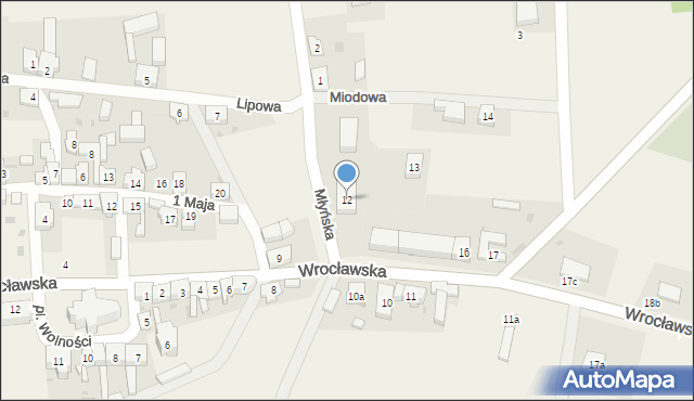 Uraz, Wrocławska, 12, mapa Uraz