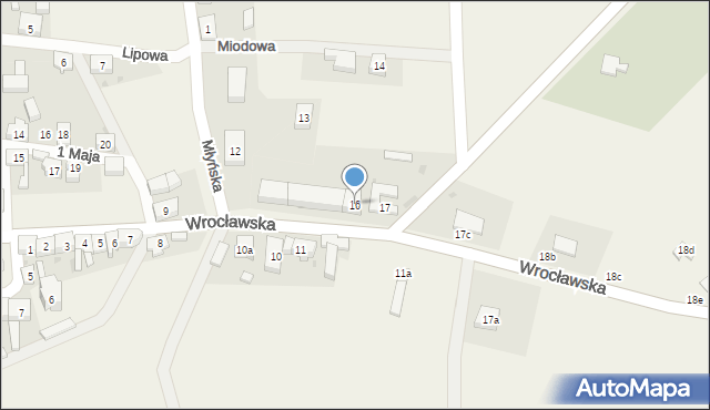 Uraz, Wrocławska, 16, mapa Uraz