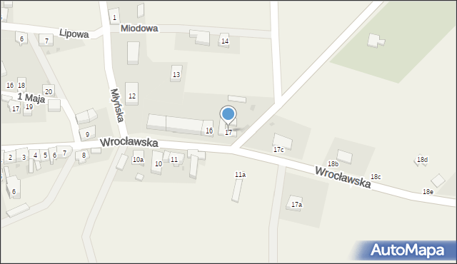 Uraz, Wrocławska, 17, mapa Uraz