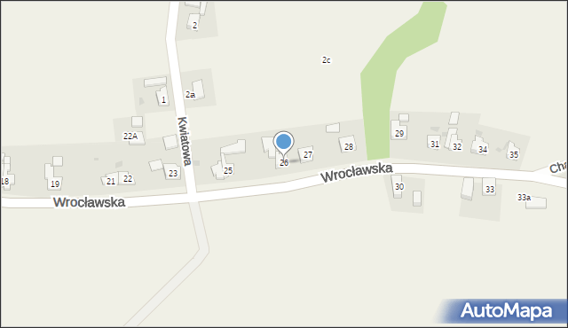 Uraz, Wrocławska, 26, mapa Uraz