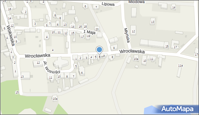 Uraz, Wrocławska, 6, mapa Uraz