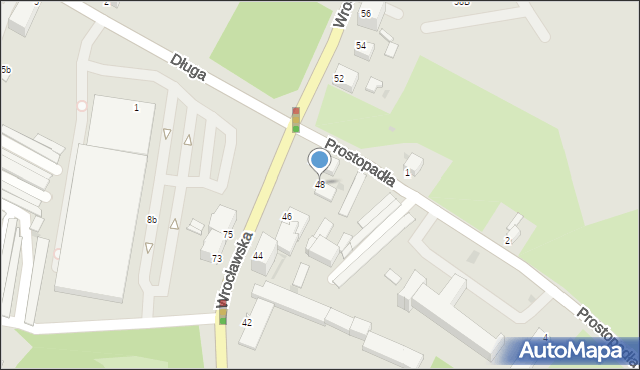 Wałbrzych, Wrocławska, 48, mapa Wałbrzycha