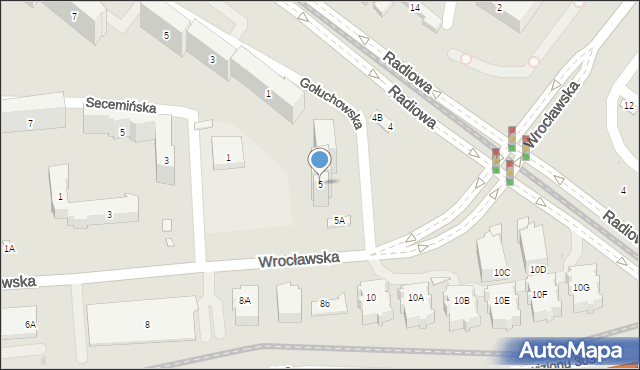 Warszawa, Wrocławska, 5, mapa Warszawy