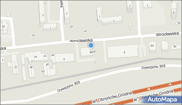 Warszawa, Wrocławska, 6A, mapa Warszawy