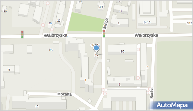 Warszawa, Wróbla, 1a, mapa Warszawy