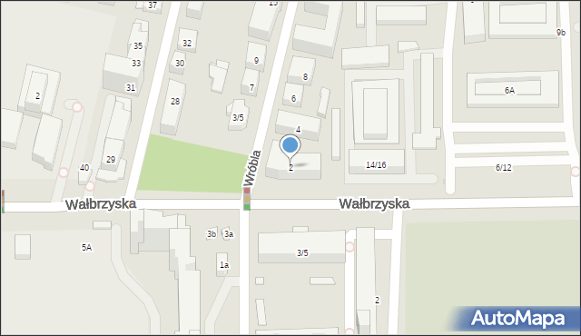 Warszawa, Wróbla, 2, mapa Warszawy