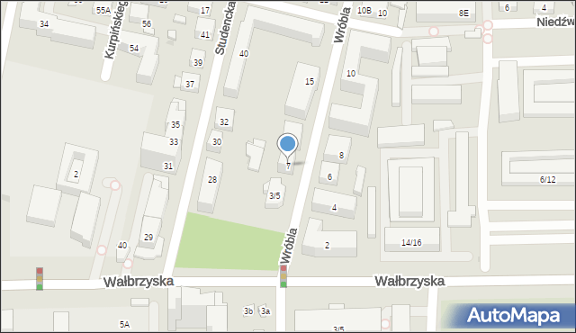 Warszawa, Wróbla, 7, mapa Warszawy