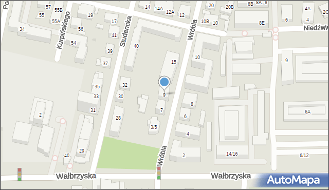 Warszawa, Wróbla, 9, mapa Warszawy