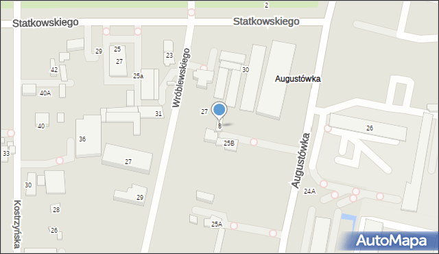 Warszawa, Wróblewskiego Walerego, gen., 8, mapa Warszawy