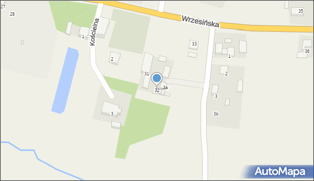 Węgierki, Wrzesińska, 32, mapa Węgierki