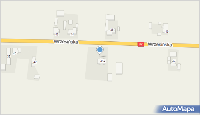 Węgierki, Wrzesińska, 45e, mapa Węgierki