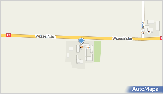 Węgierki, Wrzesińska, 48, mapa Węgierki