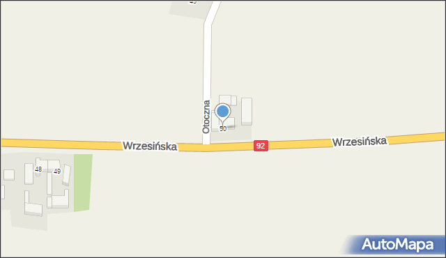 Węgierki, Wrzesińska, 50, mapa Węgierki