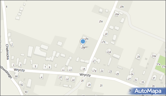 Wiele, Wryczy, ks. płk., 15a, mapa Wiele