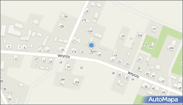 Wiele, Wryczy, ks. płk., 23, mapa Wiele