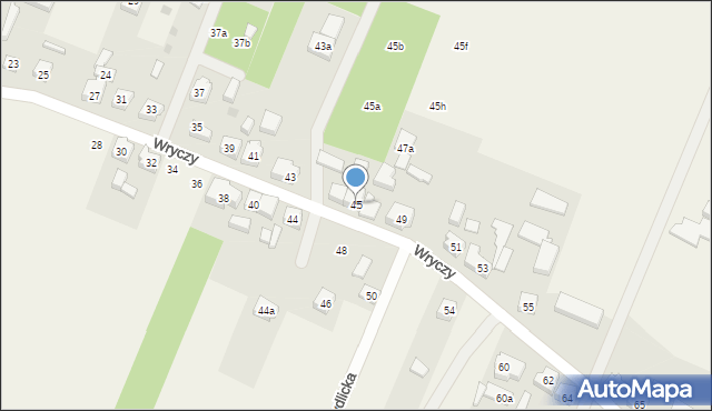 Wiele, Wryczy, ks. płk., 45, mapa Wiele