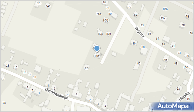 Wiele, Wryczy, ks. płk., 80c, mapa Wiele