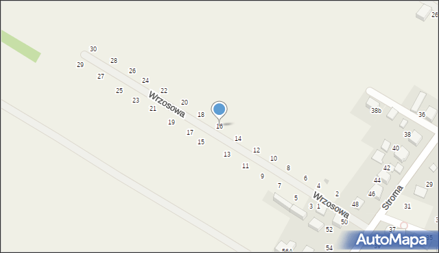 Wielka Wieś, Wrzosowa, 16, mapa Wielka Wieś