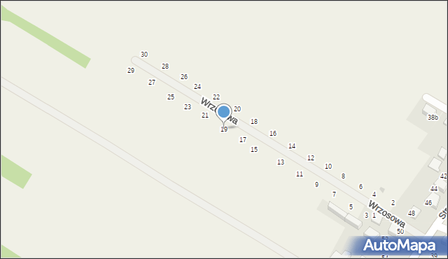 Wielka Wieś, Wrzosowa, 19, mapa Wielka Wieś