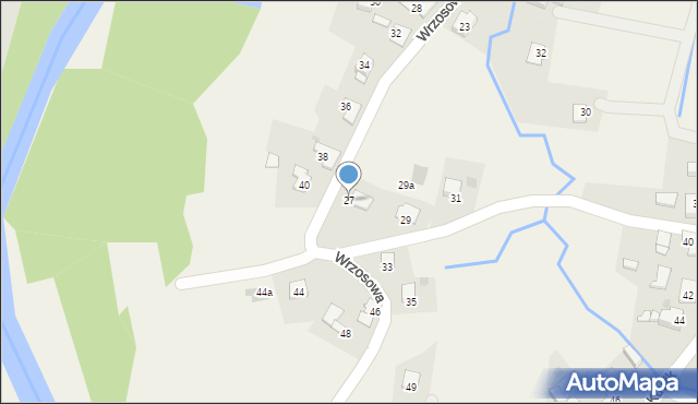 Wieprz, Wrzosowa, 27, mapa Wieprz