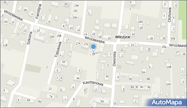 Wilczyce, Wrocławska, 19, mapa Wilczyce