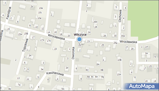 Wilczyce, Wrocławska, 21, mapa Wilczyce