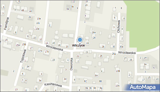 Wilczyce, Wrocławska, 22A, mapa Wilczyce