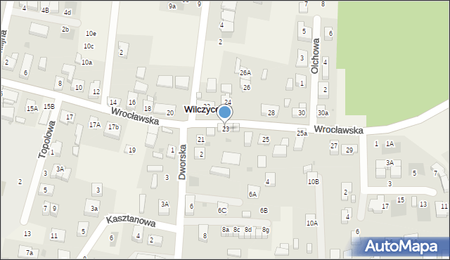 Wilczyce, Wrocławska, 23, mapa Wilczyce