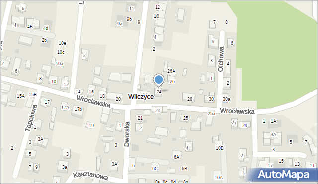 Wilczyce, Wrocławska, 24, mapa Wilczyce