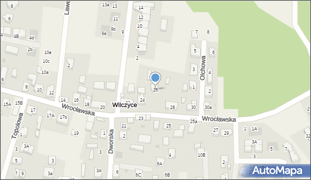 Wilczyce, Wrocławska, 26, mapa Wilczyce