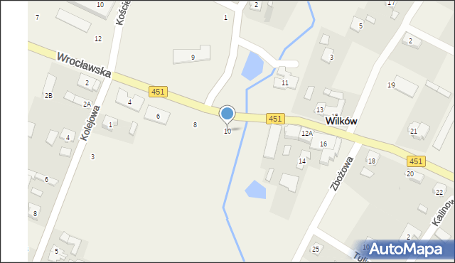 Wilków, Wrocławska, 10, mapa Wilków