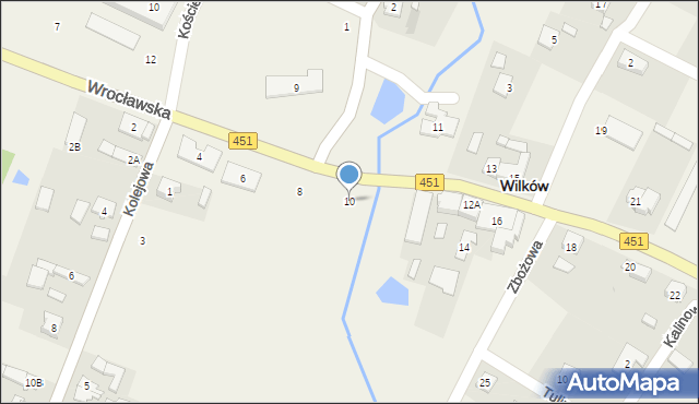 Wilków, Wrocławska, 10, mapa Wilków