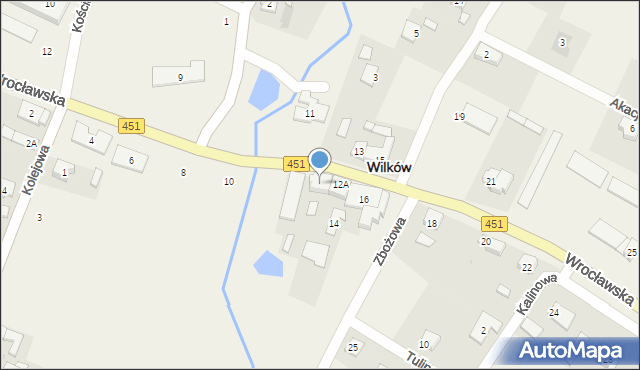 Wilków, Wrocławska, 12B, mapa Wilków