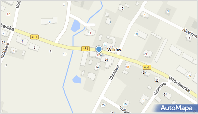 Wilków, Wrocławska, 12C, mapa Wilków