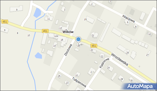 Wilków, Wrocławska, 18, mapa Wilków