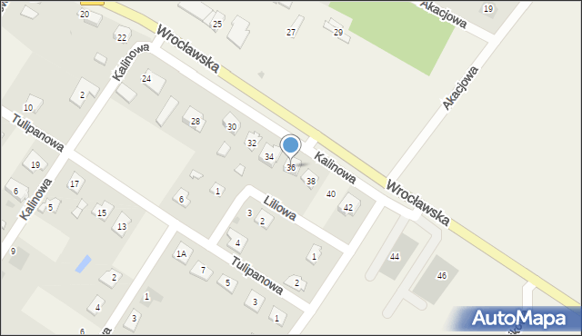 Wilków, Wrocławska, 36, mapa Wilków