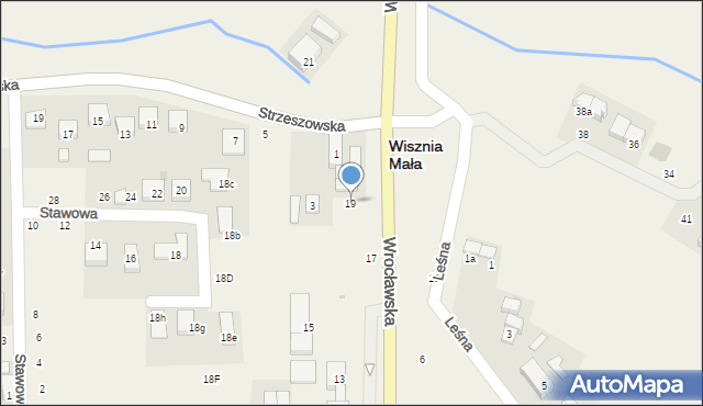 Wisznia Mała, Wrocławska, 19, mapa Wisznia Mała