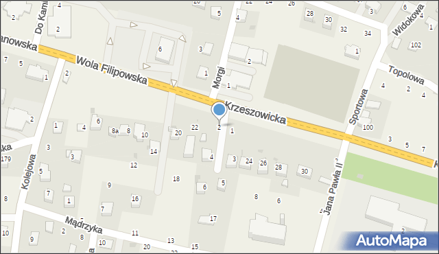 Wola Filipowska, Wrzosowa, 2, mapa Wola Filipowska