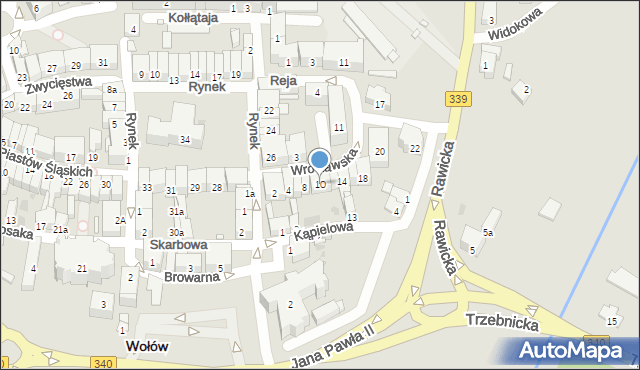 Wołów, Wrocławska, 10, mapa Wołów