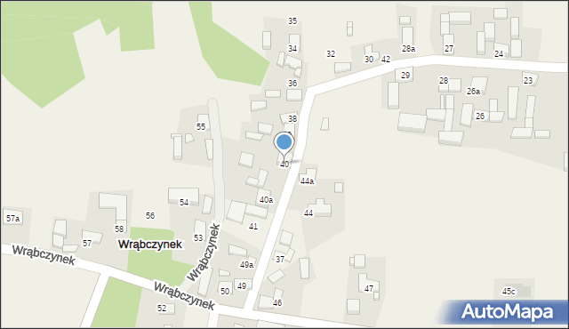Wrąbczynek, Wrąbczynek, 40, mapa Wrąbczynek