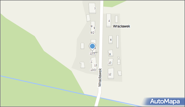 Wracławek, Wracławek, 11/3, mapa Wracławek