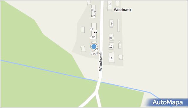 Wracławek, Wracławek, 13/3, mapa Wracławek